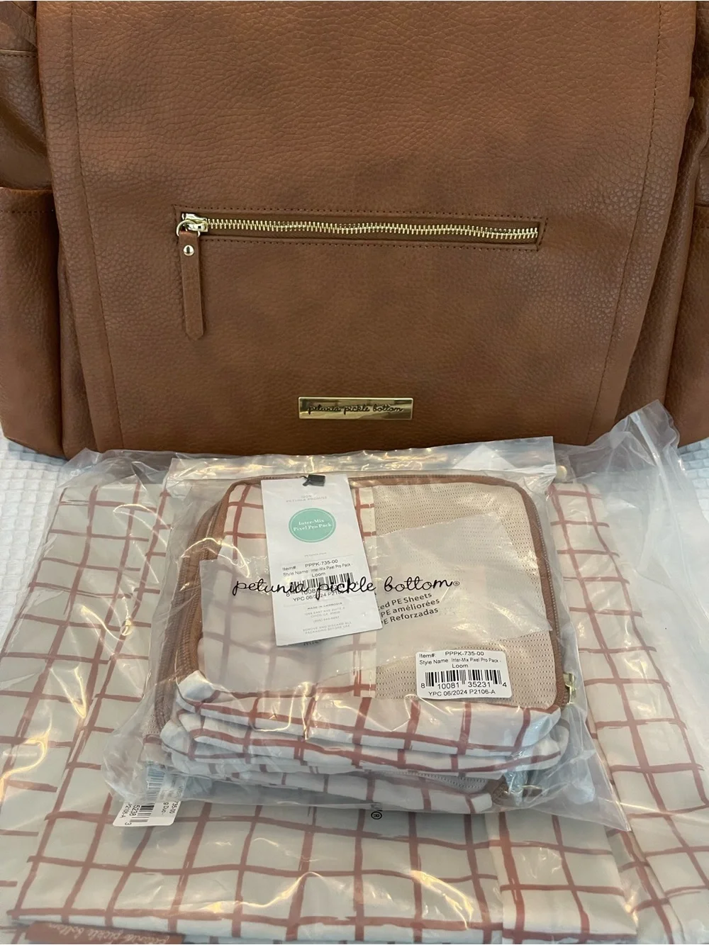 Petunia Pickle Bottom Diaper Bag + NEW Inter-Mix Pixel Pro Pack & Wet Bags